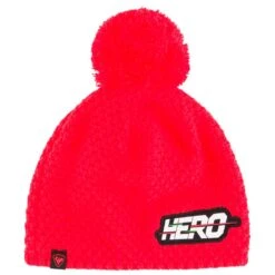 Bonnet Rossignol Hero Pompon Neon Red