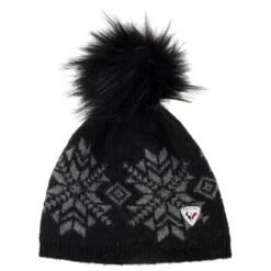 Bonnet Rossignol W Snowflake Black