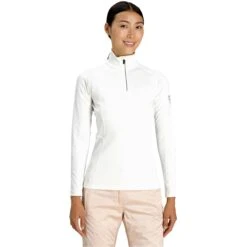 ROSSIGNOL W CLASSIQUE 1/2 ZIP WHITE 23