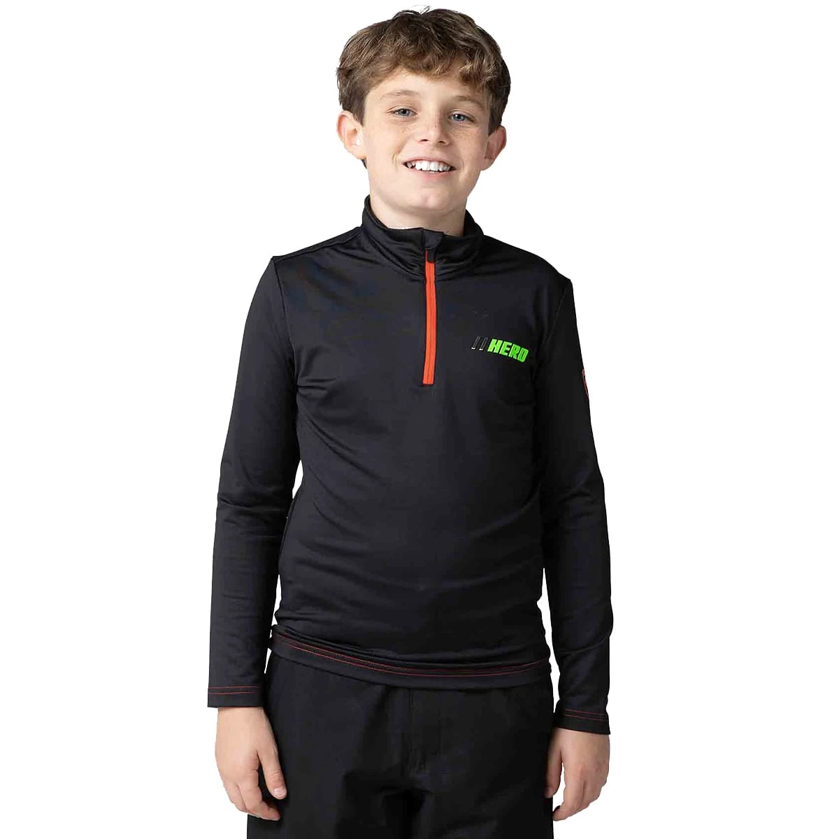 ROSSIGNOL BOY HERO 1/2 ZIP WARM STRETCH BLACK 23