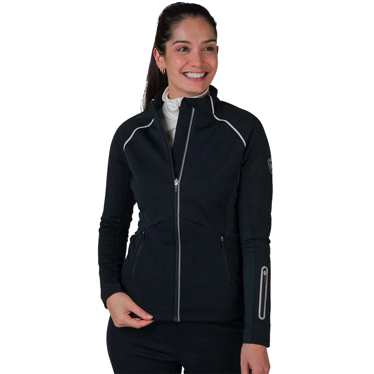 ROSSIGNOL W SOFTSHELL JKT CARBON BLACK 23