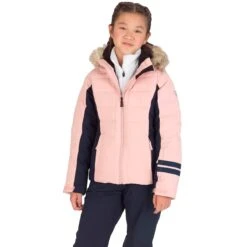 ROSSIGNOL GIRL POLYDOWN JKT BLACK PINK 23